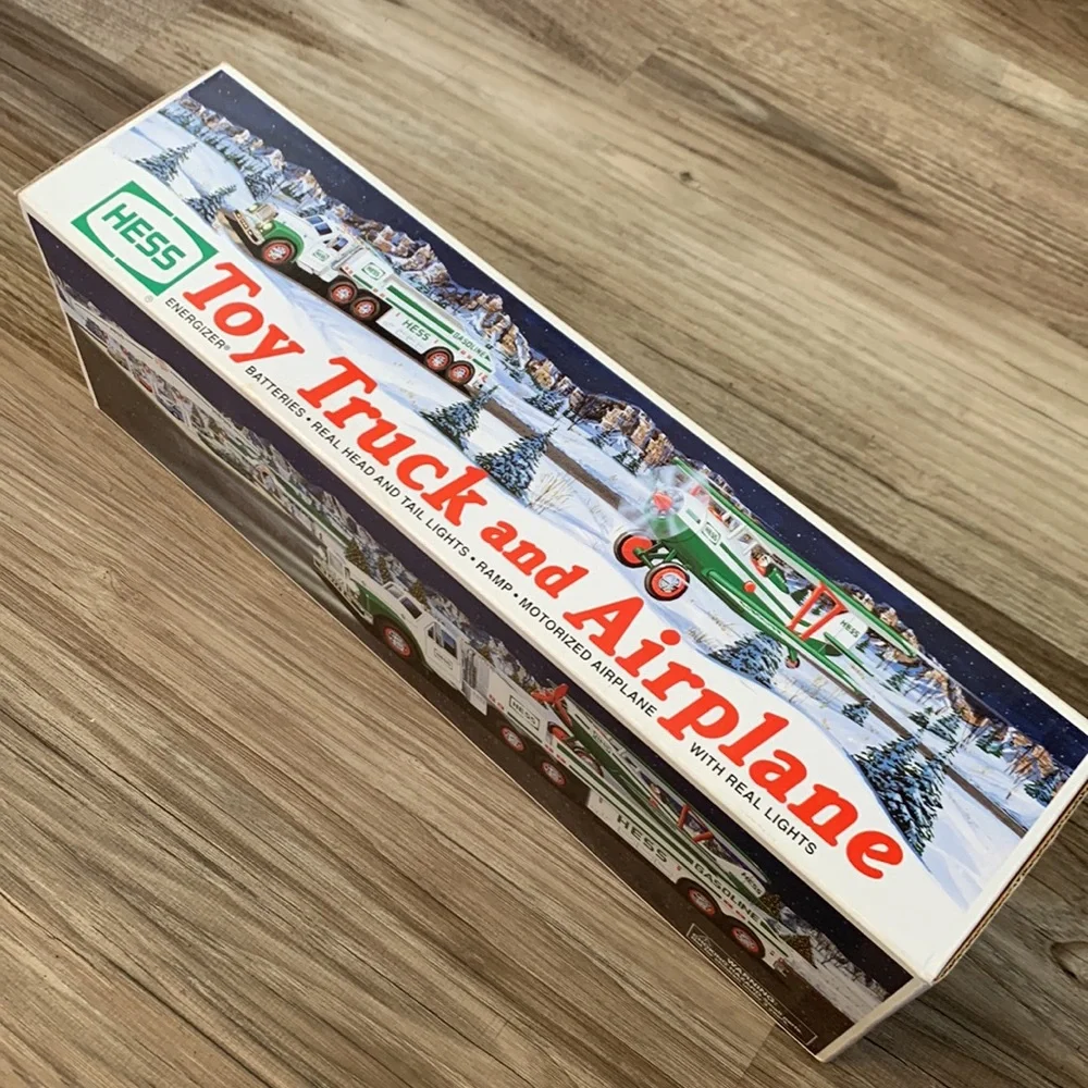 New 2002 Hess Gas Station Holiday Toy Truck & Airplane Air Plane Vintage NRFB